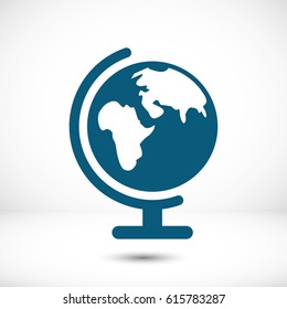 Earth globe icon stock vector illustration flat design