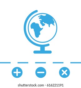Earth globe icon stock vector illustration flat design
