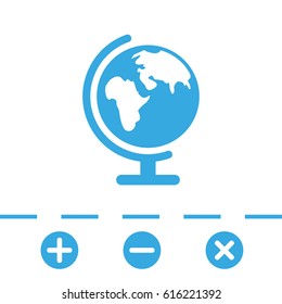 Earth globe icon stock vector illustration flat design