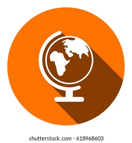 Earth globe icon stock vector illustration flat design