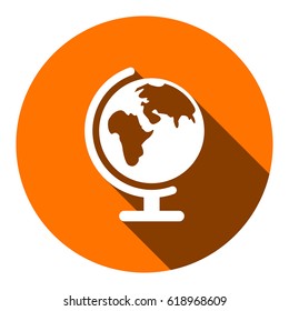 Earth globe icon stock vector illustration flat design