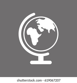 Earth globe icon stock vector illustration flat design