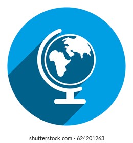 Earth globe icon stock vector illustration flat design