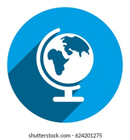 Earth globe icon stock vector illustration flat design