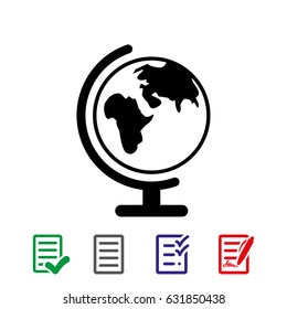 Earth globe icon stock vector illustration flat design