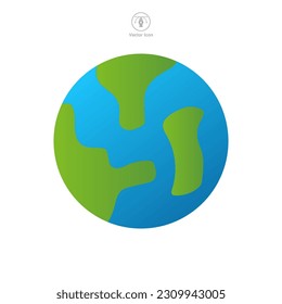 Earth globe Icon symbol template for graphic and web design collection logo vector illustration