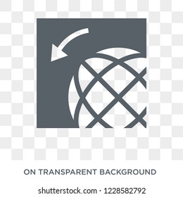 Earth globe icon. Trendy flat vector Earth globe icon on transparent background from Architecture and Travel collection. 