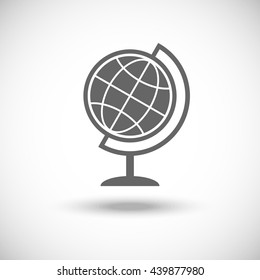 Earth globe icon, vector