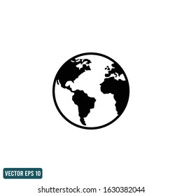 earth globe icon vector design element eps10