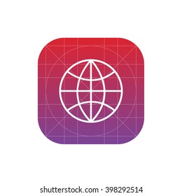 earth globe icon. vector eps10 icon