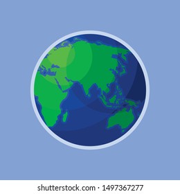  earth globe icon vector illustration. world planet icon