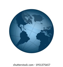 Earth , Globe, Icon Vector Illustration.