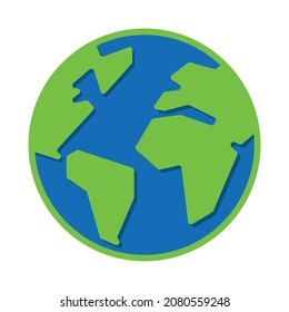 Earth globe icon vector illustration logo clipart