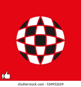 earth globe, icon, vector illustration EPS 10