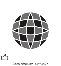 earth globe, icon, vector illustration EPS 10