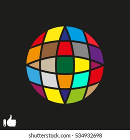 earth globe, icon, vector illustration EPS 10