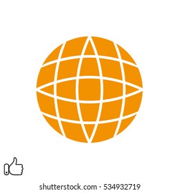 earth globe, icon, vector illustration EPS 10