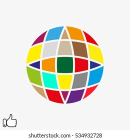 earth globe, icon, vector illustration EPS 10