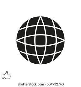 earth globe, icon, vector illustration EPS 10
