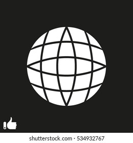 earth globe, icon, vector illustration EPS 10