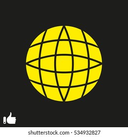 earth globe, icon, vector illustration EPS 10
