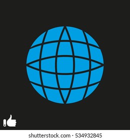 earth globe, icon, vector illustration EPS 10