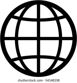 Earth globe icon - vector illustration