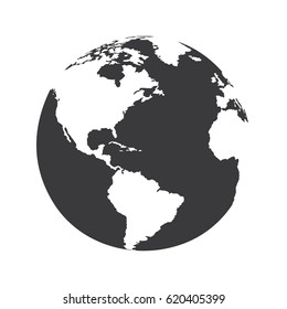 Earth globe icon, vector illustration design.