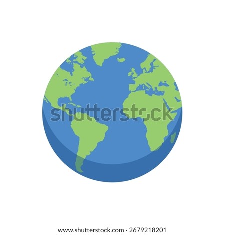 Earth globe icon vector illustration. Planet earth icon. Globe, earth flat style vector illustration