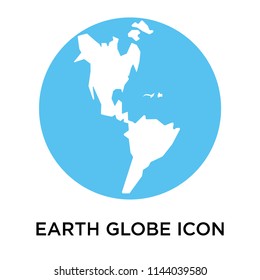 Earth globe icon vector isolated on white background for your web and mobile app design, Earth globe logo concept