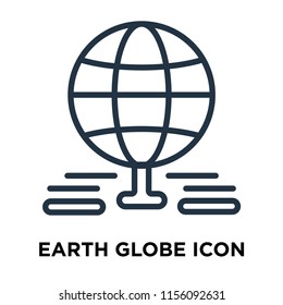 Earth globe icon vector isolated on white background, Earth globe transparent sign , thin symbols or lined elements in outline style