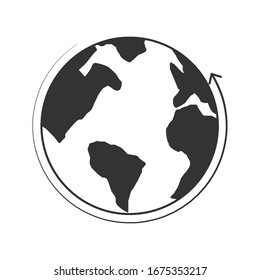 Earth globe icon vector trendy design template on blank background