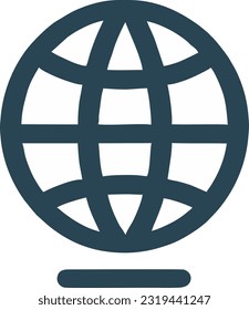 Icono del globo terrestre de la web, Mapa mundial en forma de globo, Ilustración vectorial 46