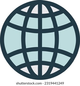 Icono del globo terrestre de la web, Mapa mundial en forma de globo, Ilustración vectorial 40