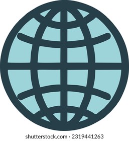 Icono del globo terrestre de la web, Mapa mundial en forma de globo, Ilustración vectorial 38