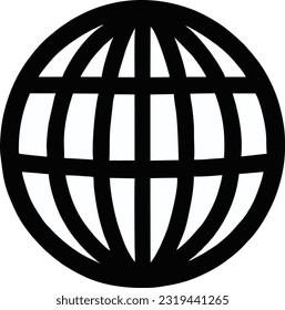 Earth globe icon of the web, World map in globe shape, Vector illustration 12