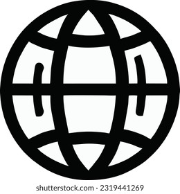 Earth globe icon of the web, World map in globe shape, Vector illustration 48