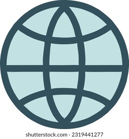 Earth globe icon of the web, World map in globe shape, Vector illustration 27