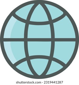 Earth globe icon of the web, World map in globe shape, Vector illustration 24