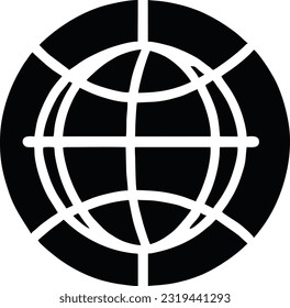 Earth Globe icon of the web, World map in globe form, Vektorgrafik 35
