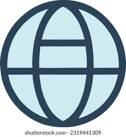 Earth Globe icon of the web, World map in globe form, Vektorgrafik 42