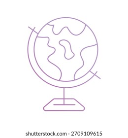 Icono de globo terráqueo con fondo blanco Vector Ilustración de stock