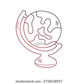 Icono de globo terráqueo con fondo blanco Vector Ilustración de stock