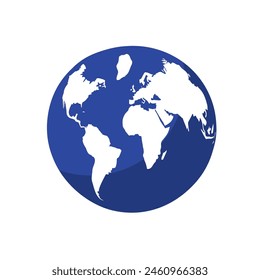 earth globe icon, World, globe, planet - vector icon isolated	