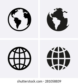 Earth Globe Icons