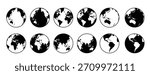 earth globe icons collection vector illustration