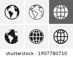 Earth Globe Icons, worldmap. World map vector illustration