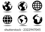 Earth Globe Icons, worldmap. World map vector illustration