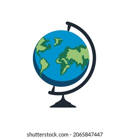 earth globe image over white