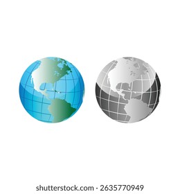 Earth globe Isolated vector design.	